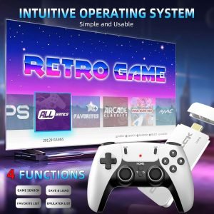 Exclusive for New Users：BADGOAL 2025 New Retro Game Console, Nostalgia Gaming Stick, Classic Video Games with 4K HDMI, 20,000+ Games and 19 Emulators, Upgraded Dual 2.4G Wireless Controllers 64GB