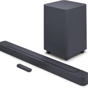 Limited-Time Sale for Summer Surprises RM 99：JBL Bar 500 5.1-Channel Soundbar with Wireless Subwoofer, Multibeam and Dolby Atmos Theatre-Quality 3D Surround Sound, PureVoice Technology, 590W Output Power, Built-In WiFi - Black, JBLBAR500PROBLKUK