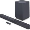 Limited-Time Sale for Summer Surprises RM 99：JBL Bar 500 5.1-Channel Soundbar with Wireless Subwoofer, Multibeam and Dolby Atmos Theatre-Quality 3D Surround Sound, PureVoice Technology, 590W Output Power, Built-In WiFi - Black, JBLBAR500PROBLKUK