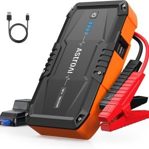 Big Summer Sale Limited Time Offer RM 99：AstroAI S8 Car Battery Booster Jump Starter Power Pack,1500A 12V Portable Car Jump Starter Power Bank for Up to 6.0L Petrol & 3.0L Diesel Engines, With Smart Jumper and LED Torch