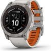 Limited-Time Sale for Summer Surprises RM 99：Garmin fēnix 7X Pro Sapphire Solar, Multisport GPS Smartwatch, Built-in Flashlight, Solar Charging Capability, Fog Gray/Ember Orange