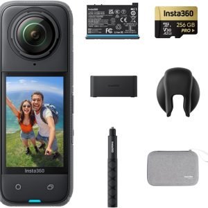 Limited-Time Sale for Summer Surprises RM 99：Insta360 X4 Endurance Bundle - 8K Waterproof 360 Action Camera, 4K Wide-Angle Video, Invisible Selfie Stick, Removable Lens Guards, 135 Min Battery Life, AI Editing, Stabilization, for Sports, Travel