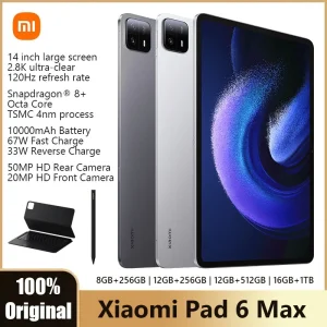 Xiaomi Pad 6 Max 14 Tablet Snapdragon 8+ 10000mAh 120Hz 2.8K UHD Screen 67W 50MP